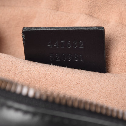 Gucci Calfskin Matelasse Small GG Marmont Chain Shoulder Bag Black 7 of 8