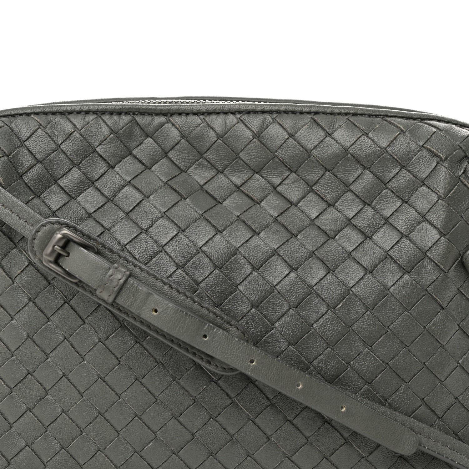 Bottega Veneta Nappa Intrecciato Nodini Crossbody Messenger New Light Grey 8 of 13