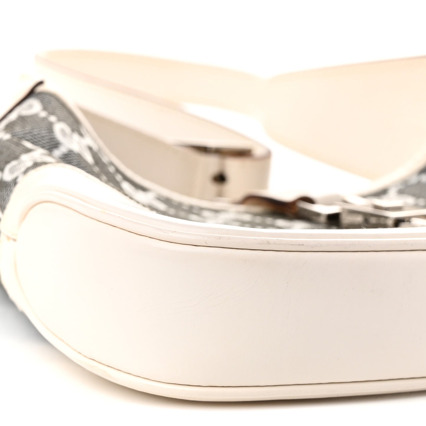 Monogram Web Small Jackie O Hobo White Grey