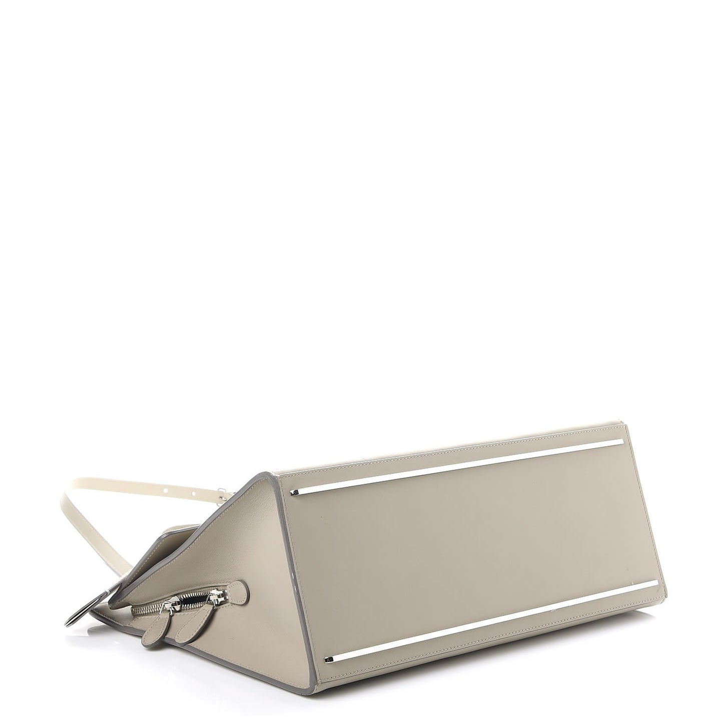 Calfskin Le Dix Zip Cartable Pearl Grey