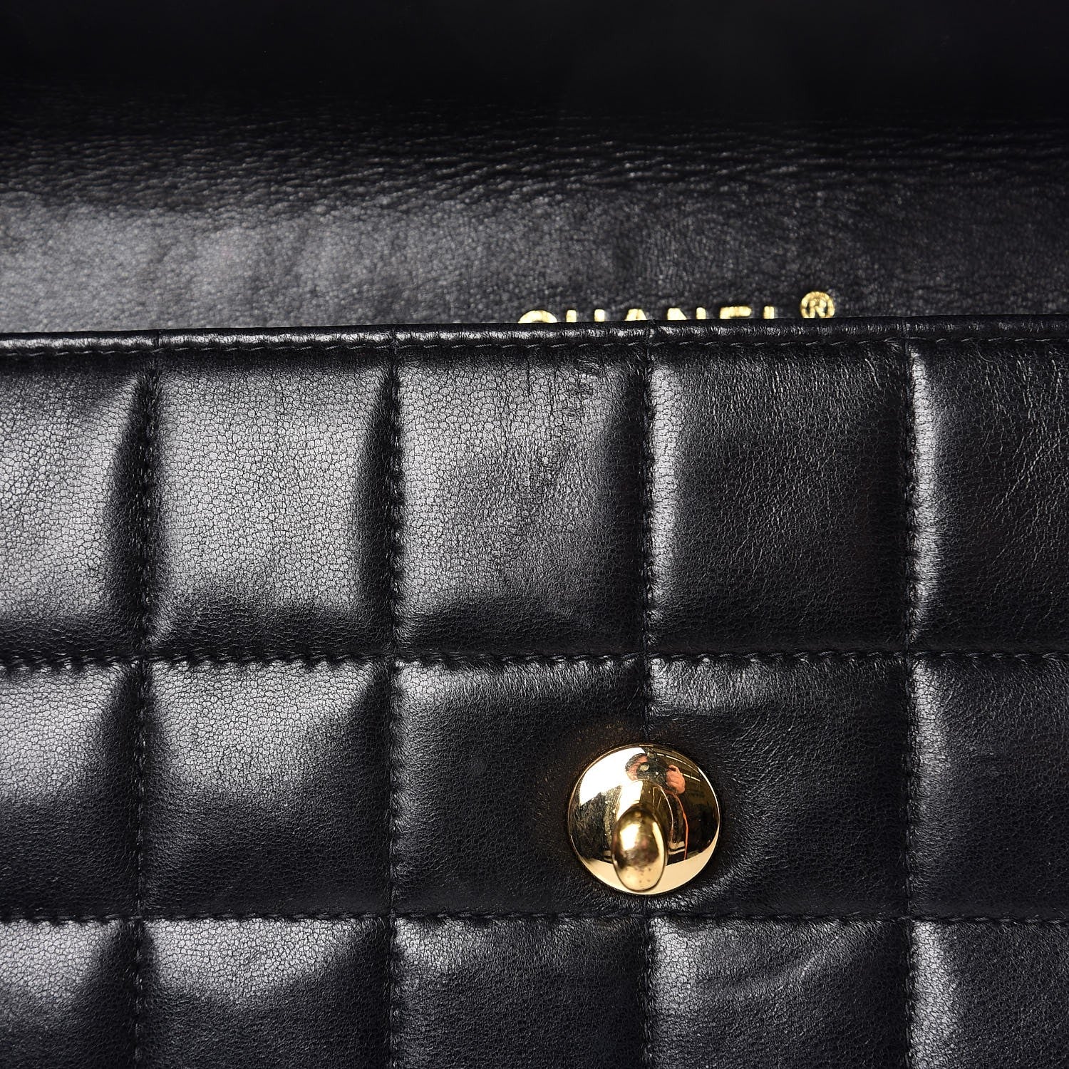 Chanel Lambskin East West Chocolate Bar Flap Black 10 of 15