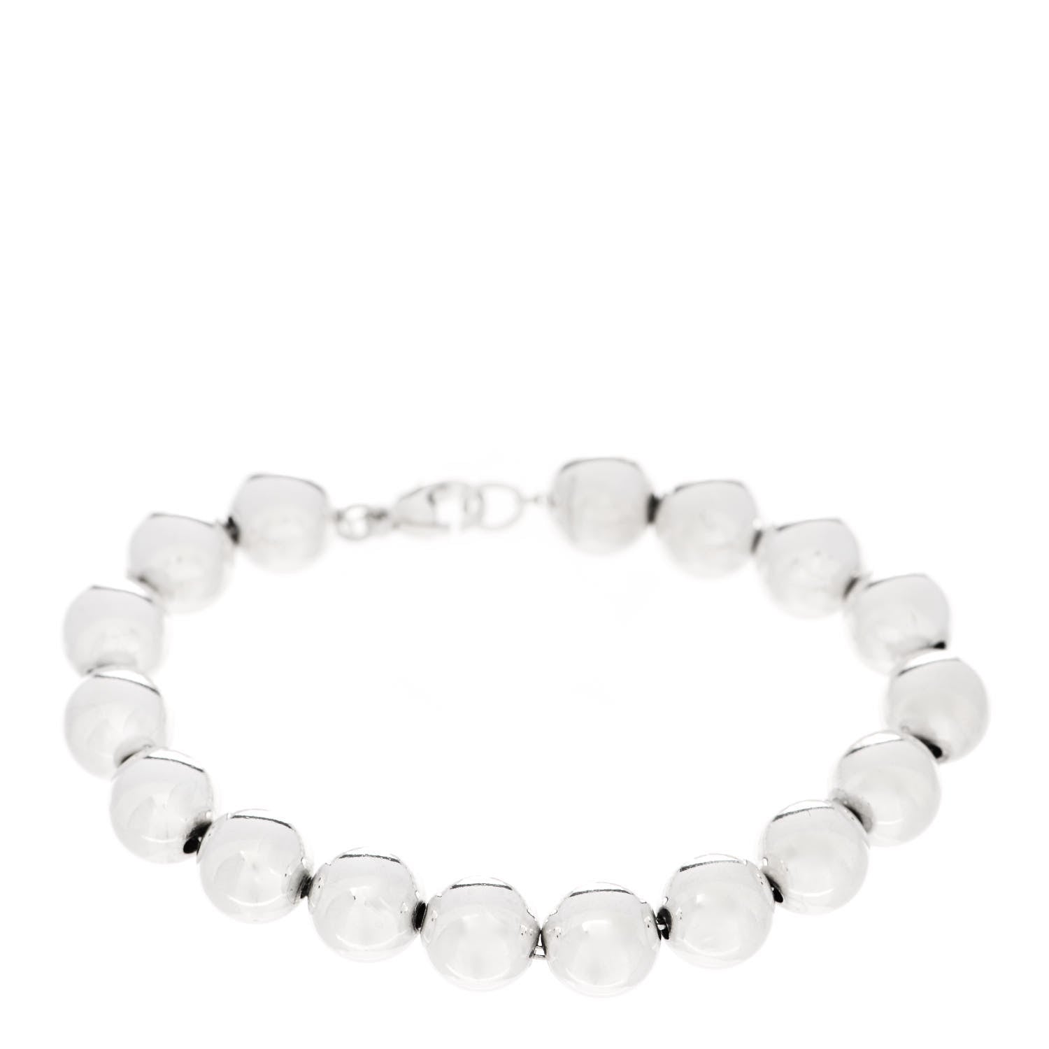 Tiffany Sterling Silver 10mm HardWear Ball Bracelet 1 of 5
