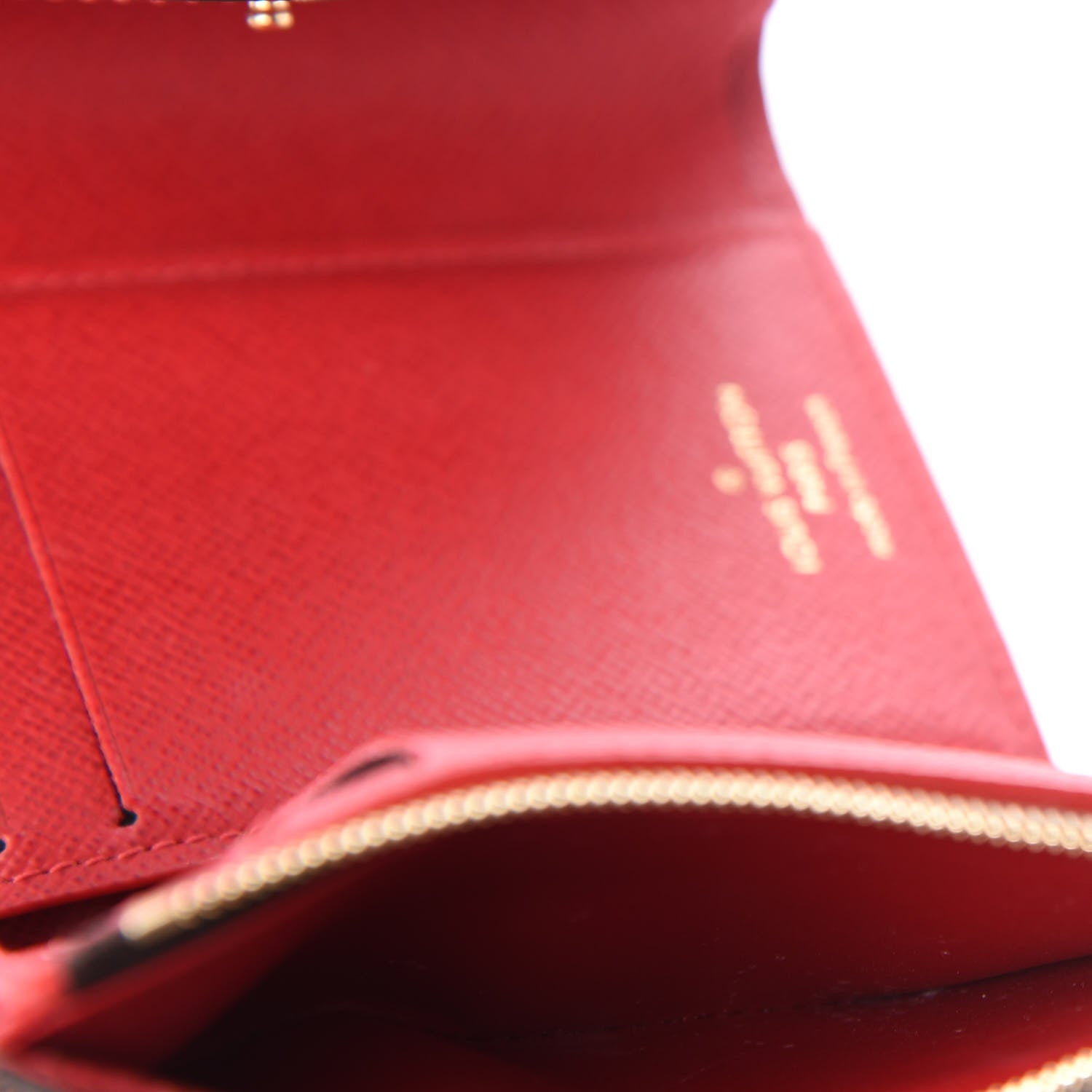 Louis Vuitton Damier Ebene Victorine Wallet Red 6 of 13