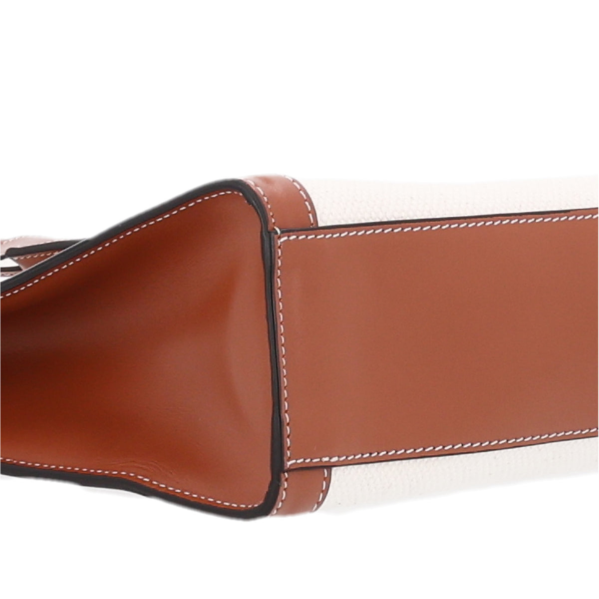 Canvas Calfskin Sulky Print Large Vertical Cabas Natural Tan