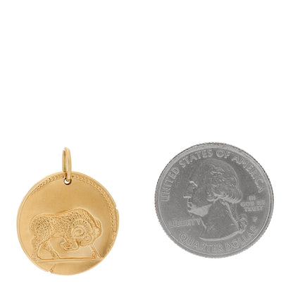 Van Cleef & Arpels 18K Yellow Gold Zodiac Aries Pendant 2 of 4