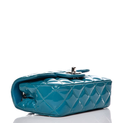 Chanel Patent Quilted Extra Mini Flap Blue 4 of 8