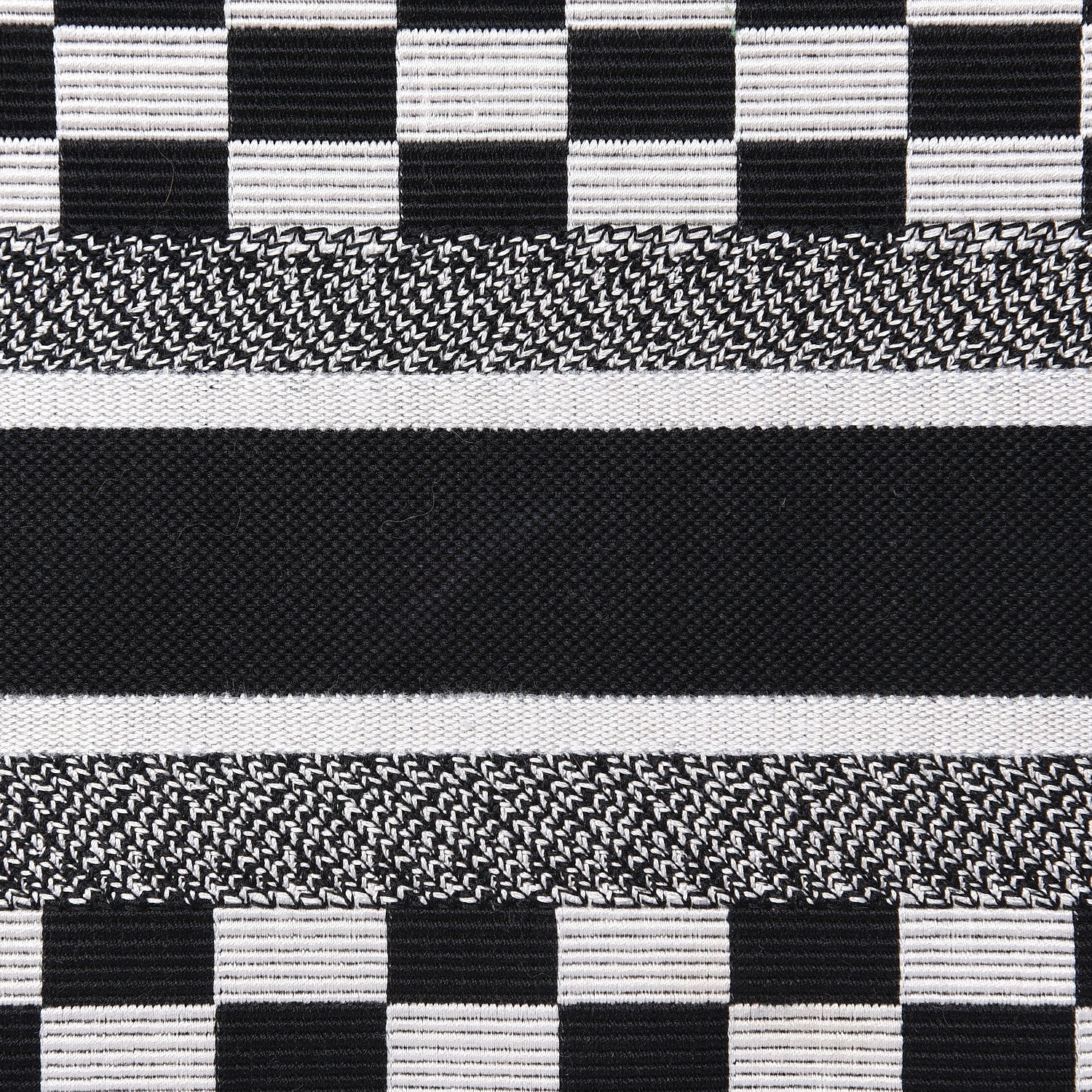 Christian Dior Canvas Embroidered Checkered Book Tote Black White 10 of 13