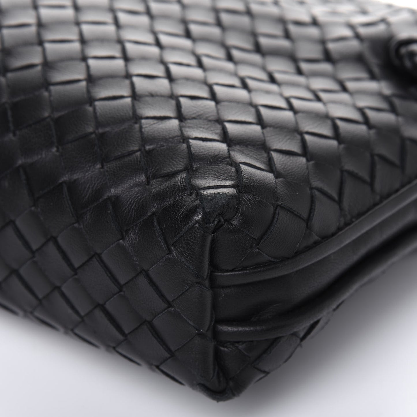 Nappa Intrecciato Pillow Crossbody Messenger Black