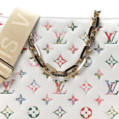 Louis Vuitton Lambskin Embossed Monogram LV Garden Coussin PM Cream 7 of 9