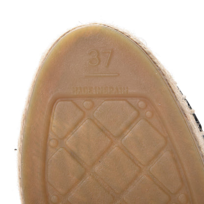 Chanel Lambskin CC Espadrilles 37 Black 6 of 10