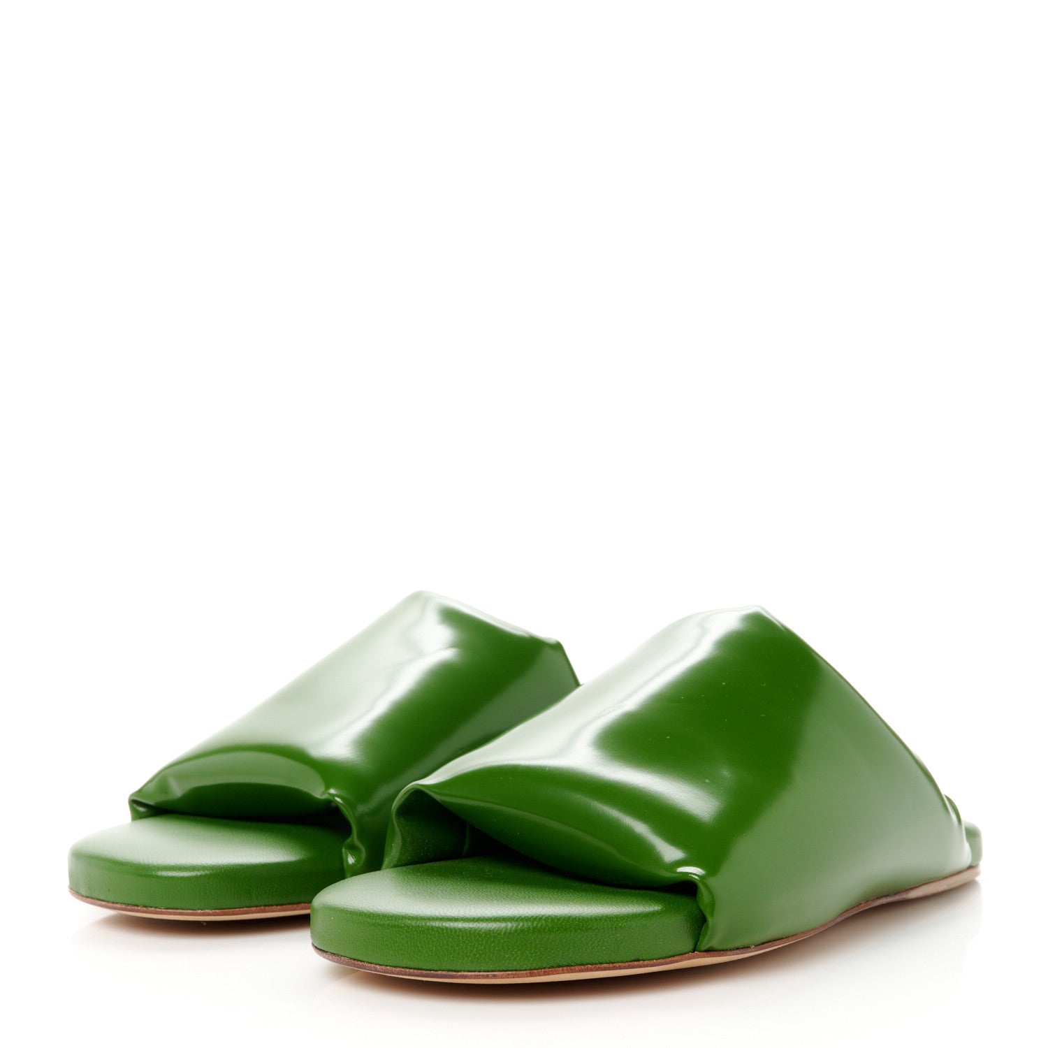 Bottega Veneta Latex Flat Slipper 36 Green 3 of 7