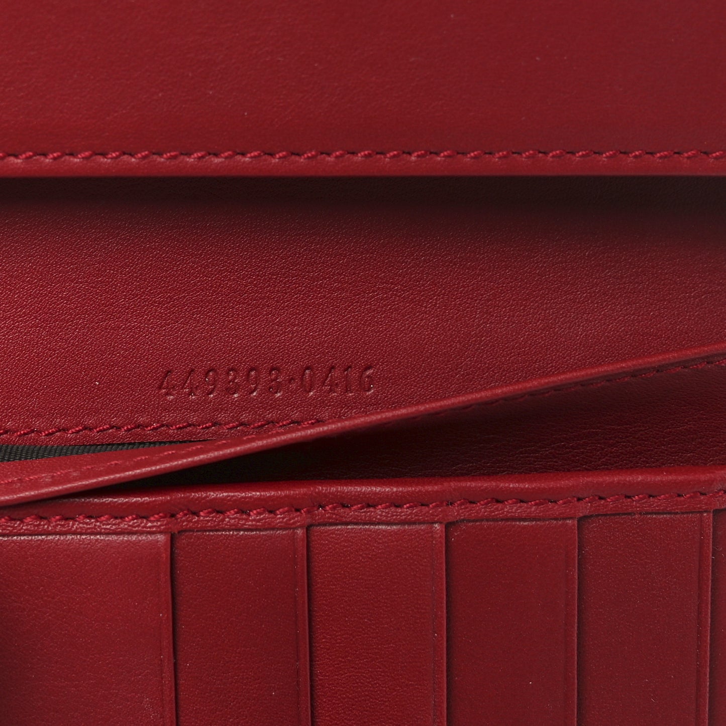 Microguccissima Continental Flap Wallet Red