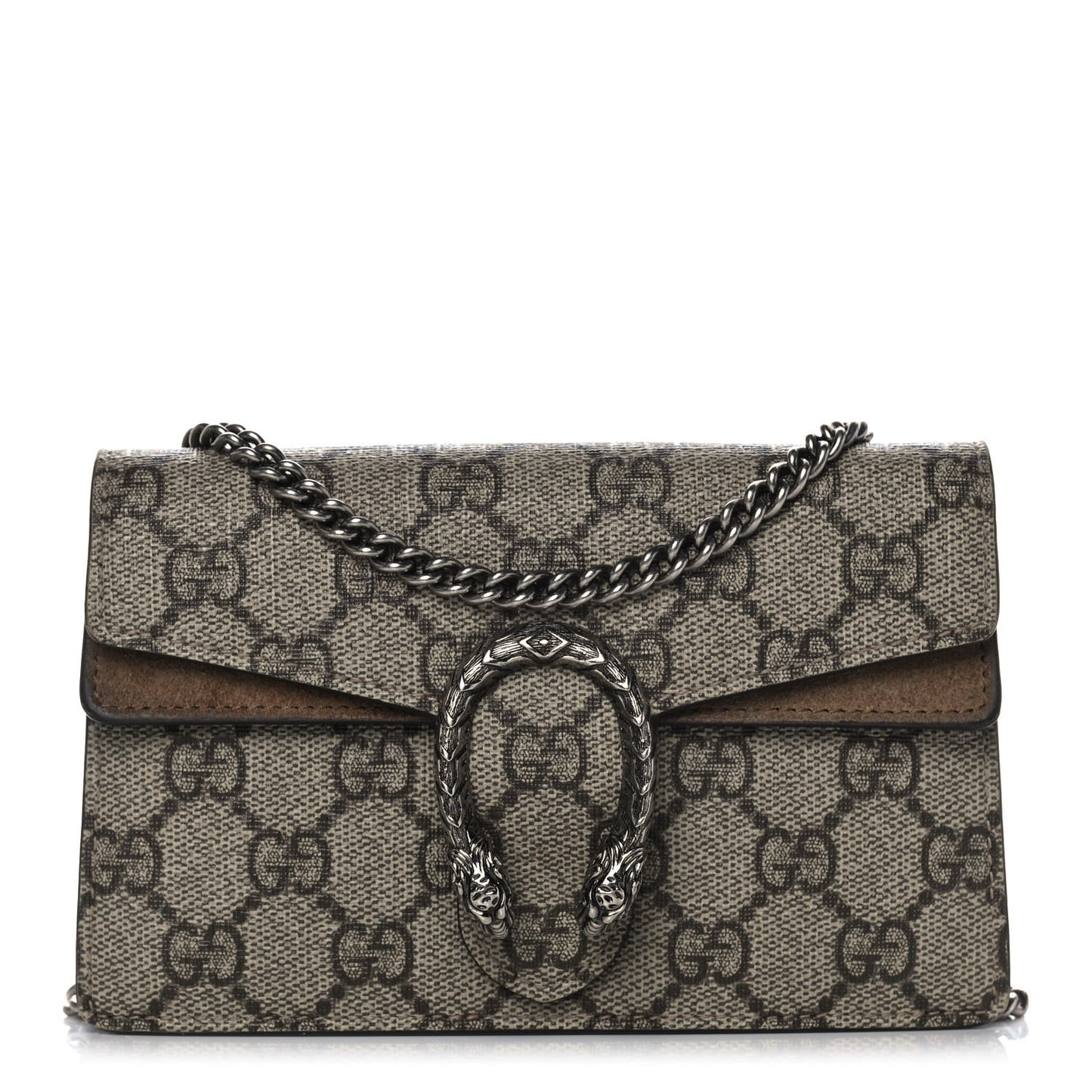 GG Supreme Monogram Super Mini Dionysus Shoulder Bag Taupe