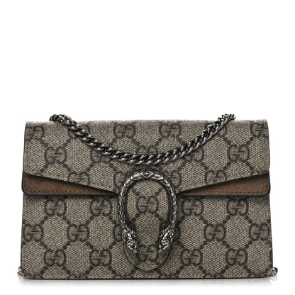 Gucci GG Supreme Monogram Super Mini Dionysus Shoulder Bag Taupe 1 of 15