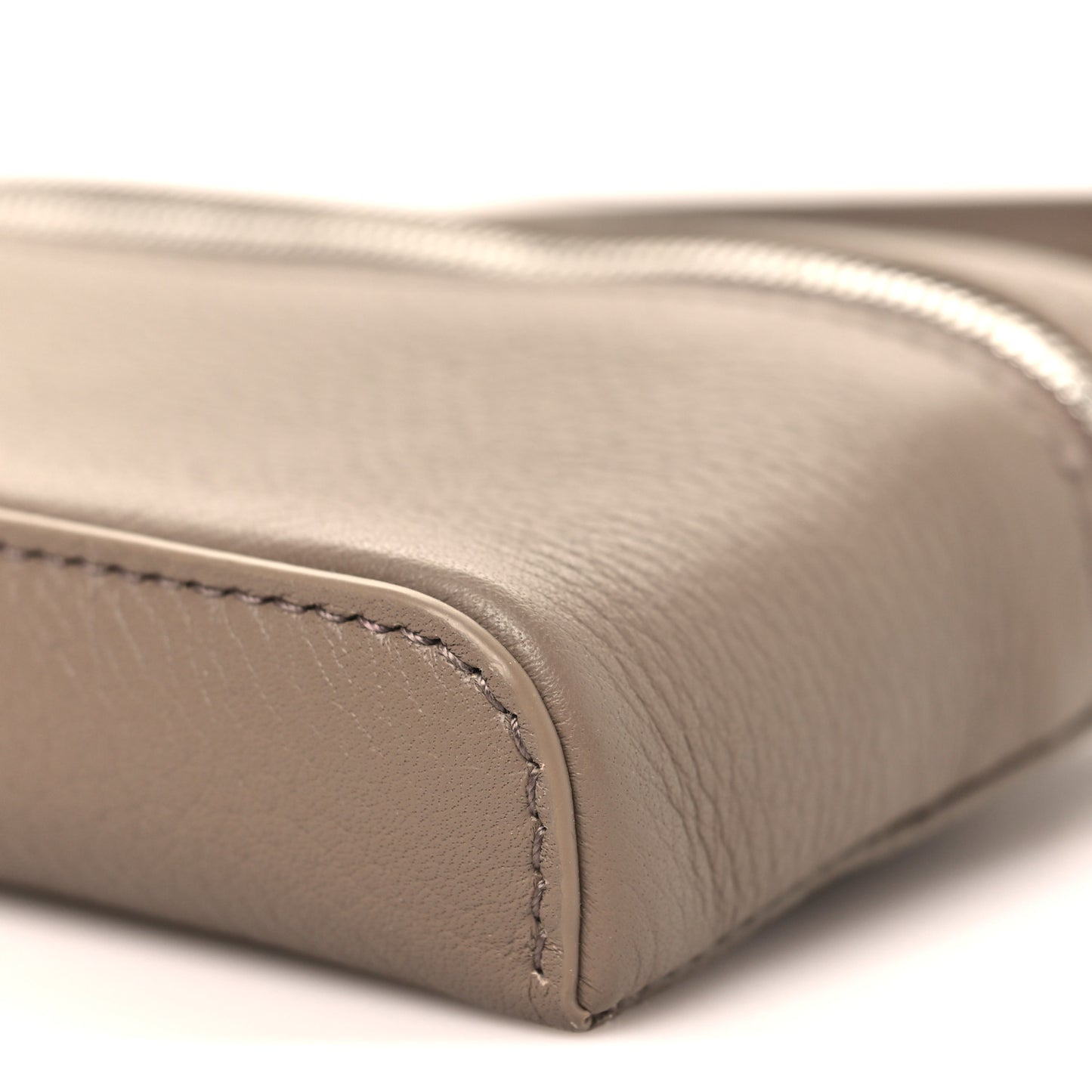 Grained Calfskin Extra Pocket Mini Pouch Warm Mastic