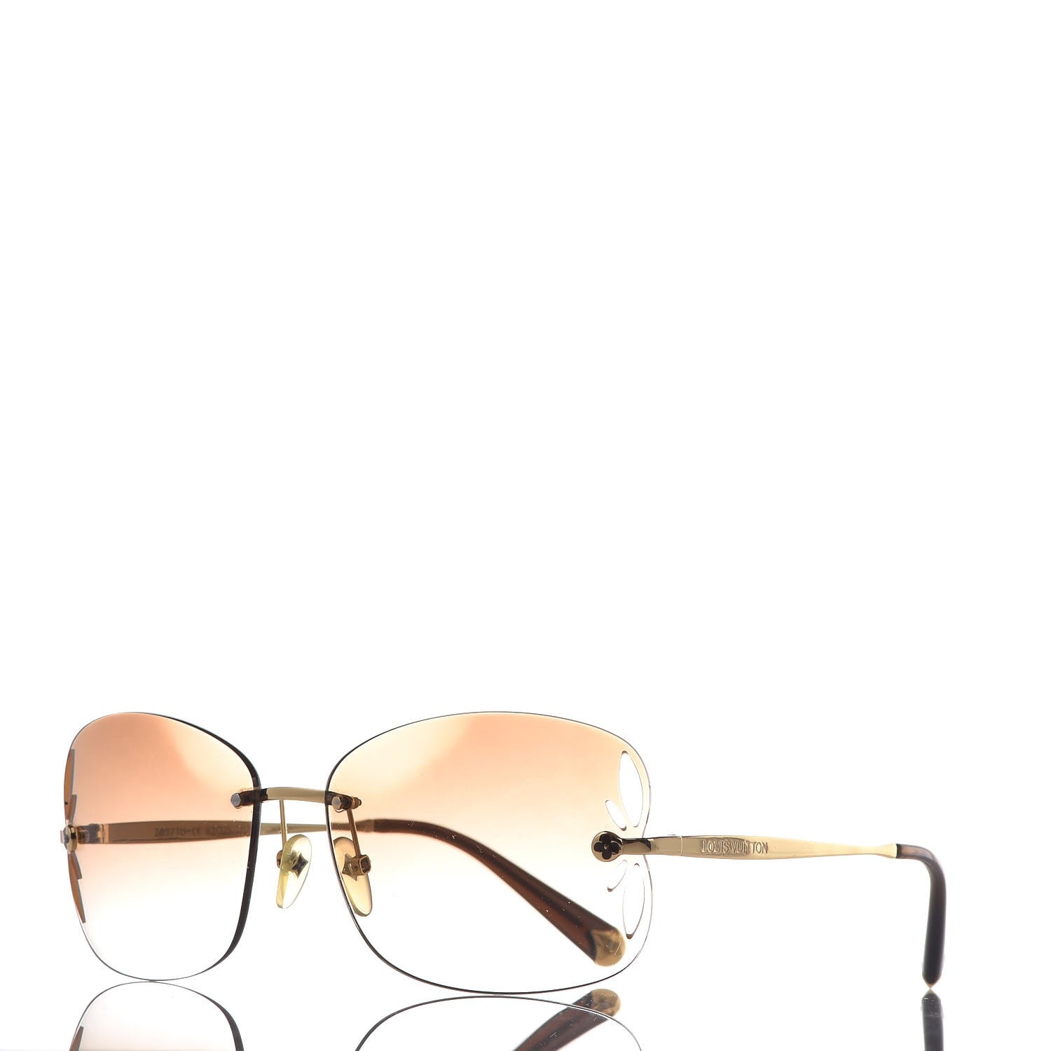 Louis Vuitton Lily Sunglasses Z0371U Brown Glitter 1 of 8