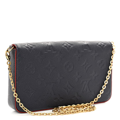 Louis Vuitton Empreinte Pochette Felicie Chain Wallet Marine Rouge 4 of 11