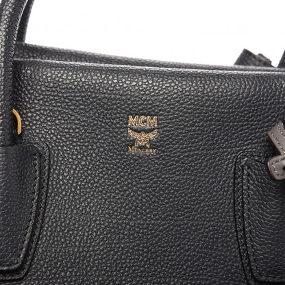 MCM Grained Calfskin Large Milla Tote Phantom Grey 10 of 13