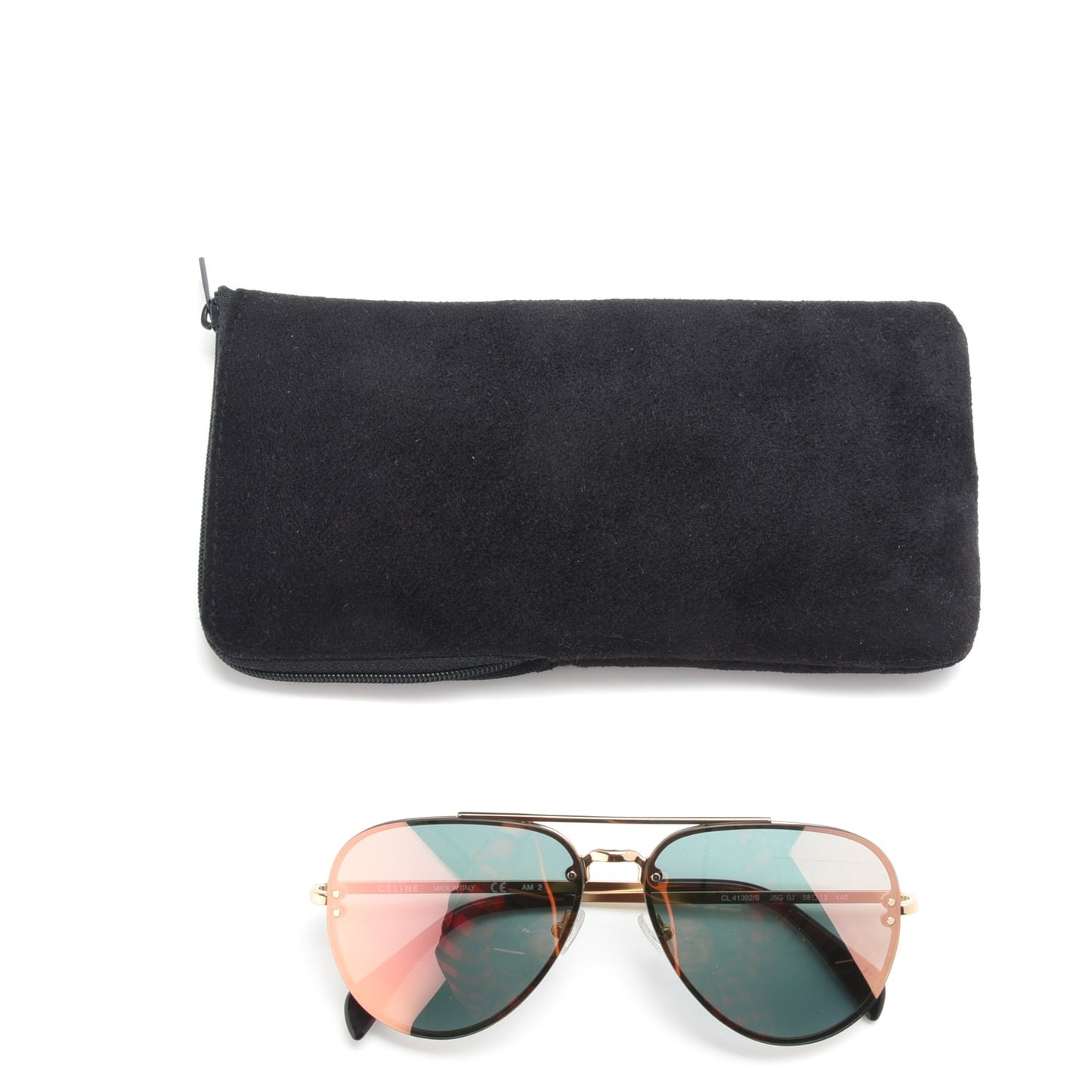 Mirror Aviator Sunglasses CL 41392/S Gold Pink