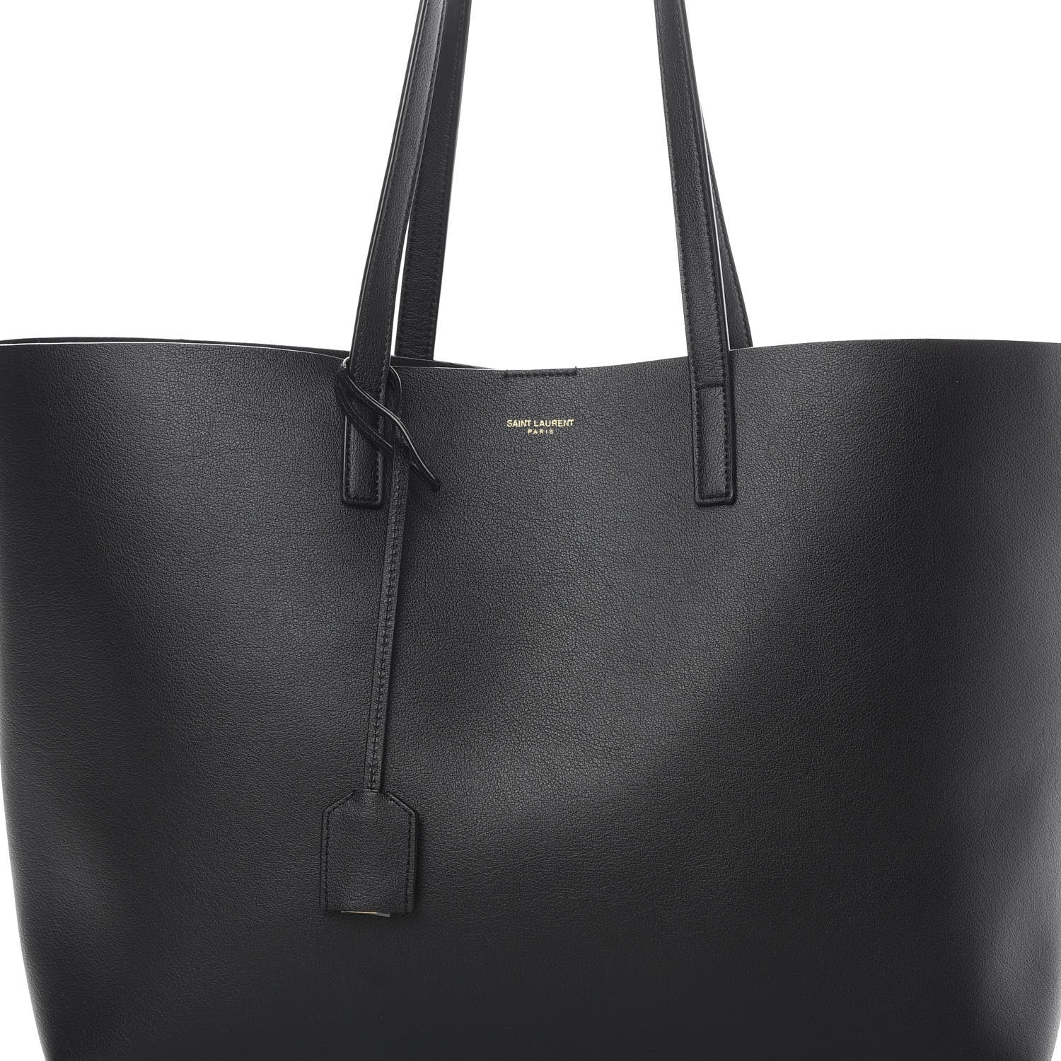 Saint Laurent Calfskin Large Shopping Tote Black 9 of 11