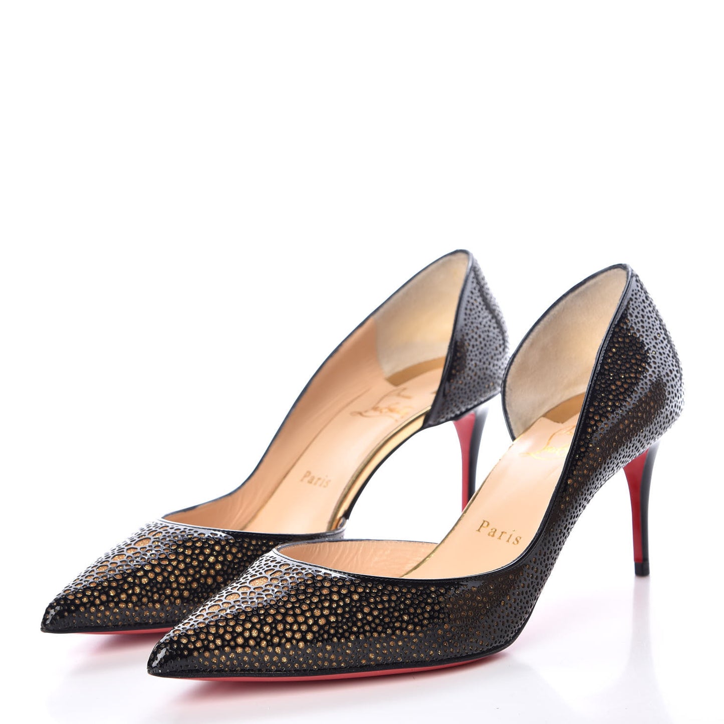 Patent Glitter Galupump 70 Pumps 37.5 Black Gold