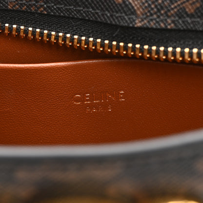 Celine Triomphe Canvas Calfskin Medium Tilly Triomphe Shoulder Bag Tan 6 of 10