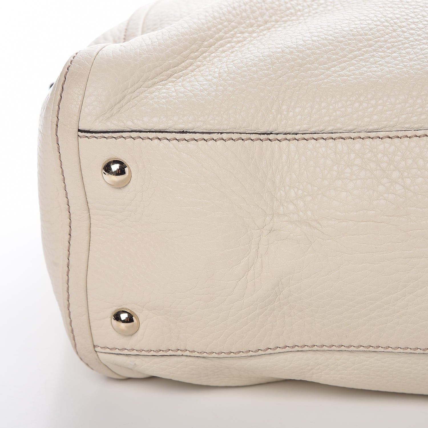 Gucci Pebbled Calfskin Large Soho Top Handle Bag Off White 12 of 13