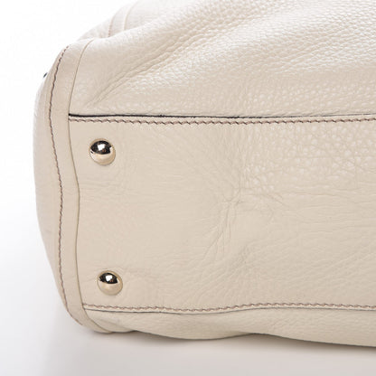 Gucci Pebbled Calfskin Large Soho Top Handle Bag Off White 13 of 20