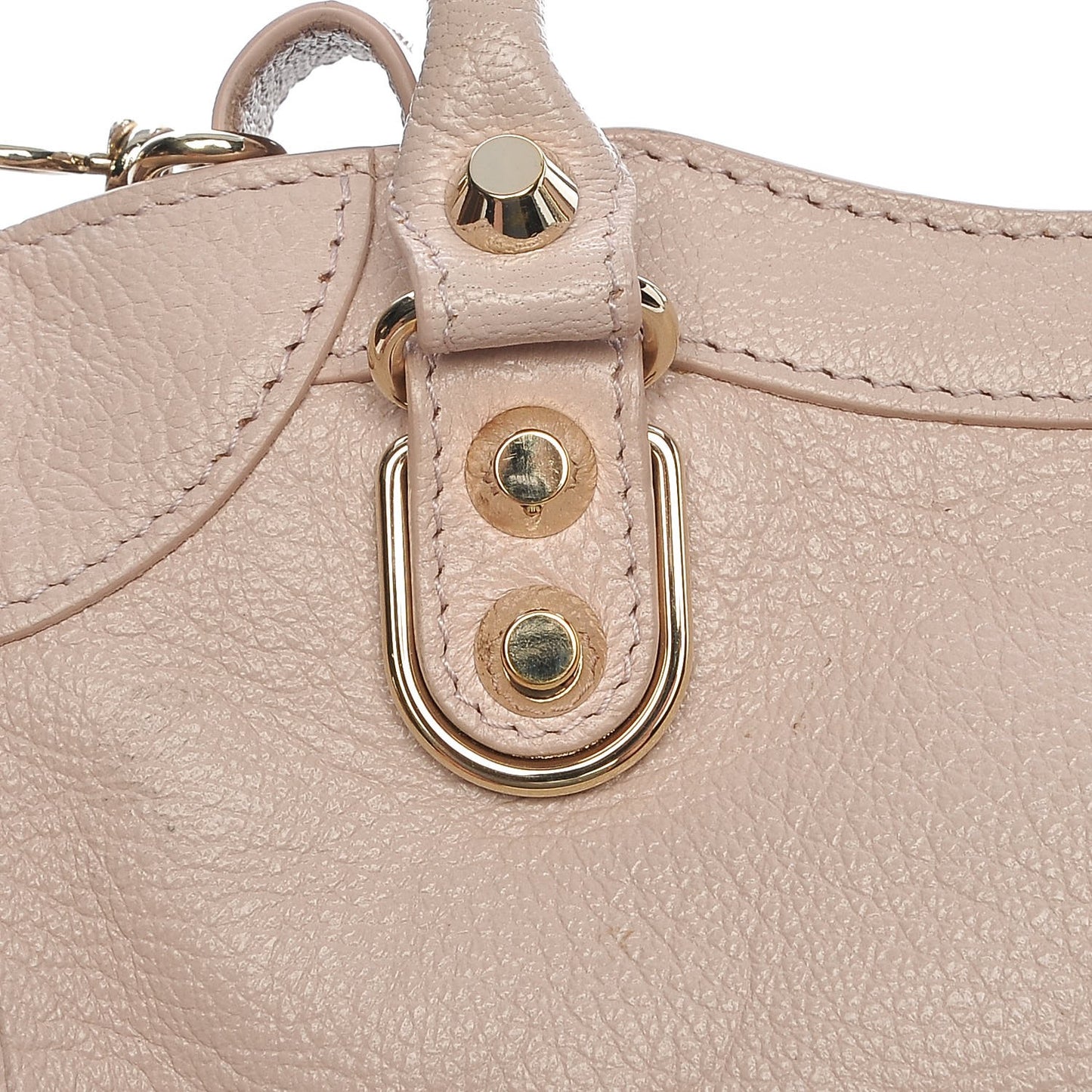 Chevre Gold Metallic Edge Hardware Mini City Rose Aubepine Bois de Rose