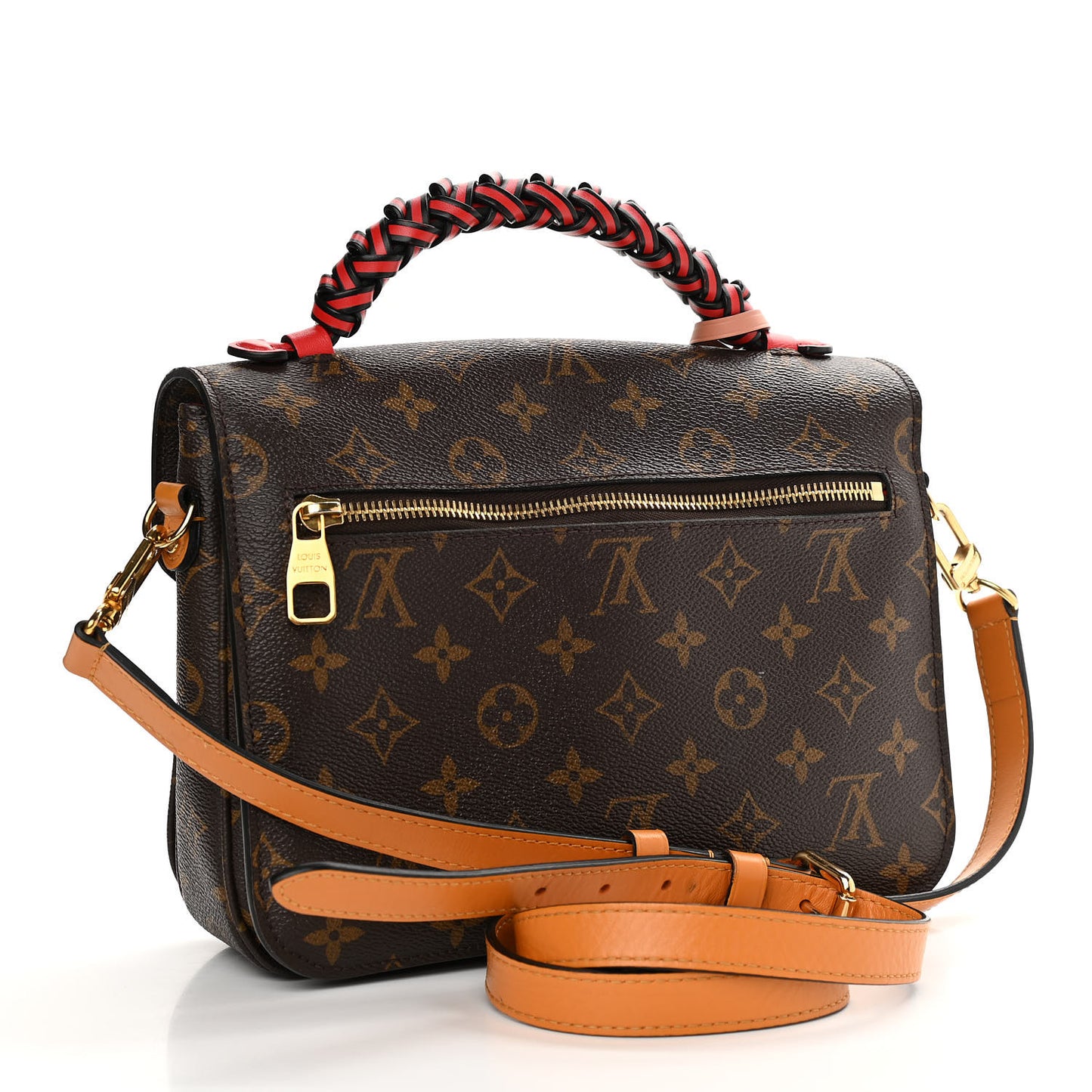Monogram Braided Pochette Metis Coquelicot