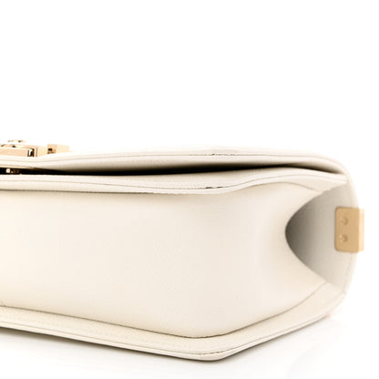 Chanel Caviar Quilted Medium Boy Flap White 10 of 11