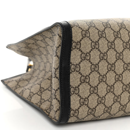 Gucci GG Supreme Monogram Medium Padlock Tote Black 9 of 10