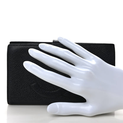 Chanel Caviar Timeless CC French Wallet Black 2 of 11