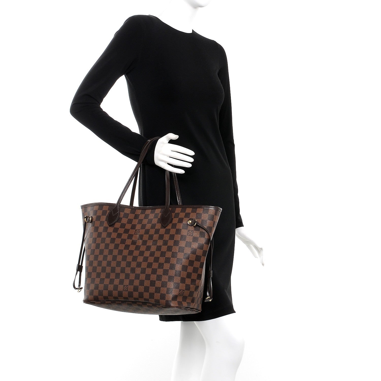 Louis Vuitton Damier Ebene Neo Neverfull MM Rose Ballerine 2 of 17