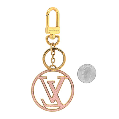 Louis Vuitton LV Circle Bag Charm Key Holder Pink Red 2 of 5