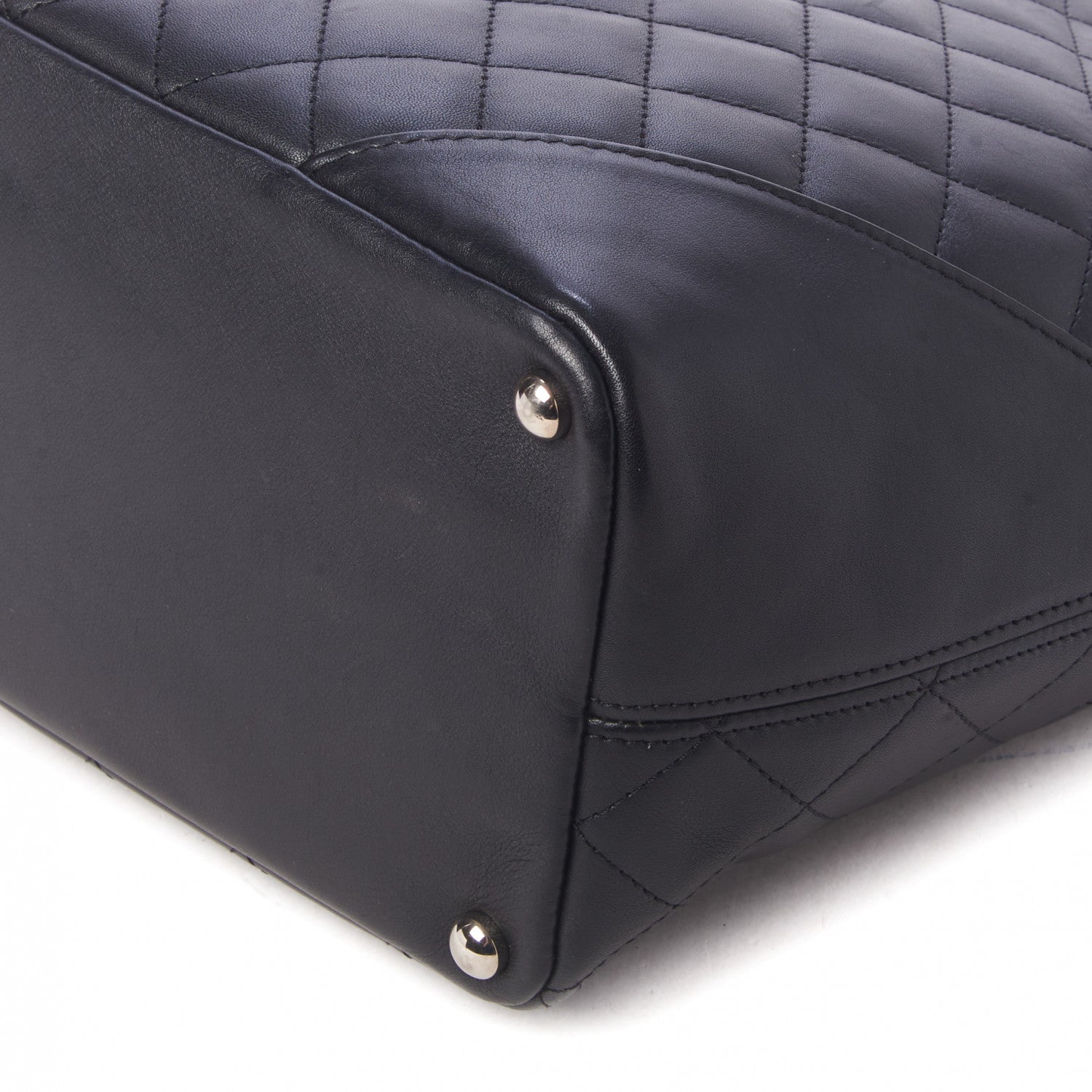 Chanel Calfskin Quilted Medium Cambon Tote Black White 5 of 12