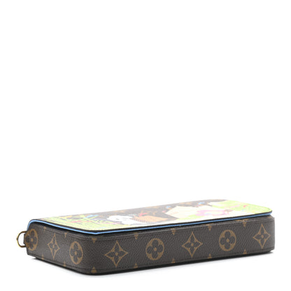 Louis Vuitton Monogram 2021 Christmas Animation China Wall Pochette Felicie Chain Wallet Myosotis Blue 5 of 7