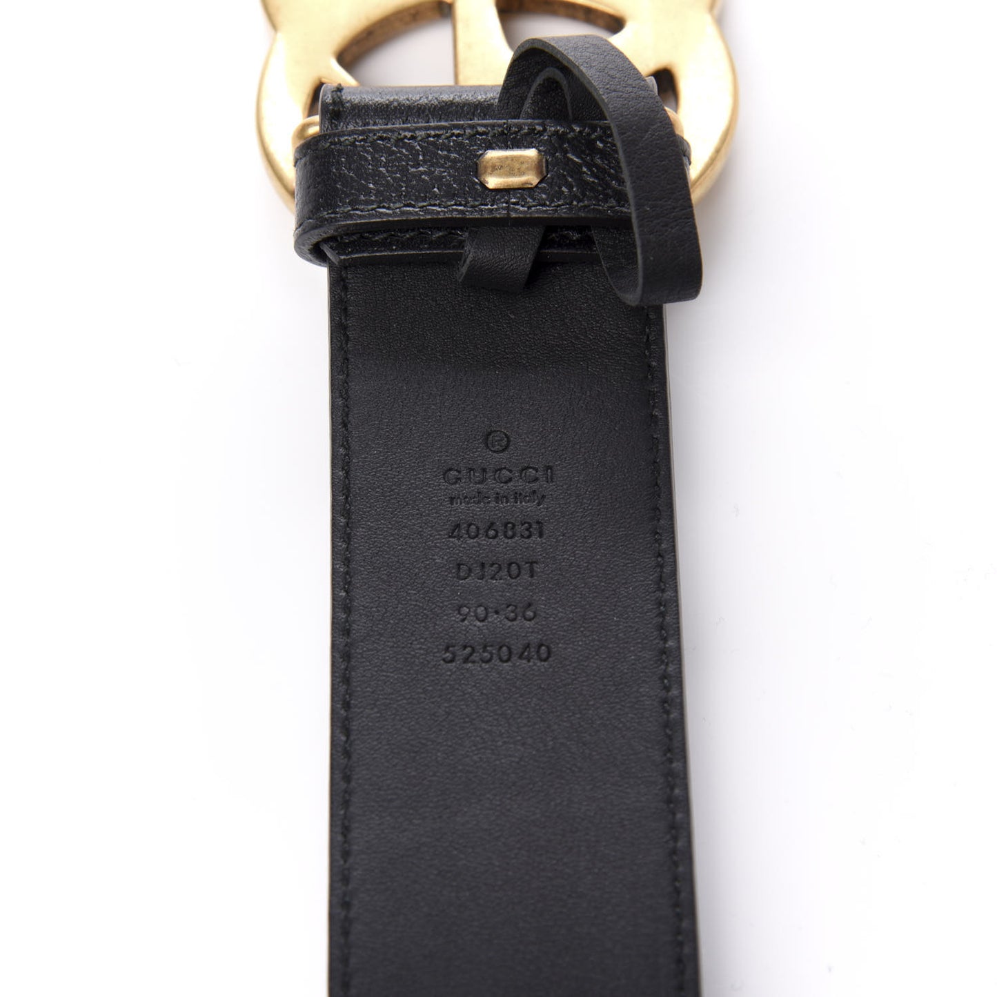 Textured Calfskin Double G 40mm Belt 90 36 Black