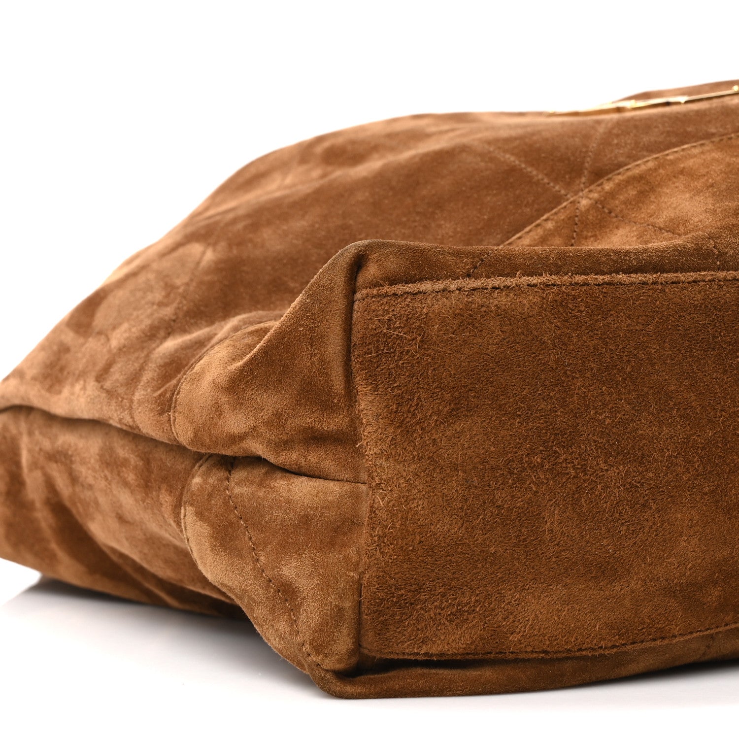 Saint Laurent Suede Monogram Large Jamie Pochon Caramel Cognac 10 of 11