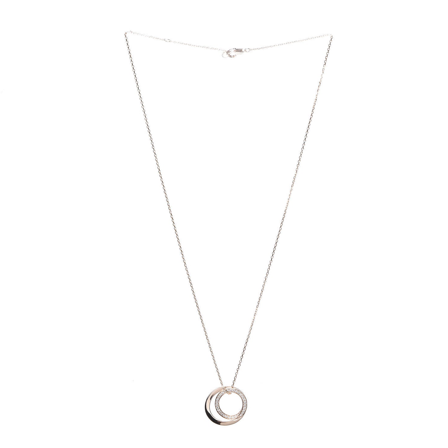 18K Pink Gold Diamond Etincelle De Pendant Necklace