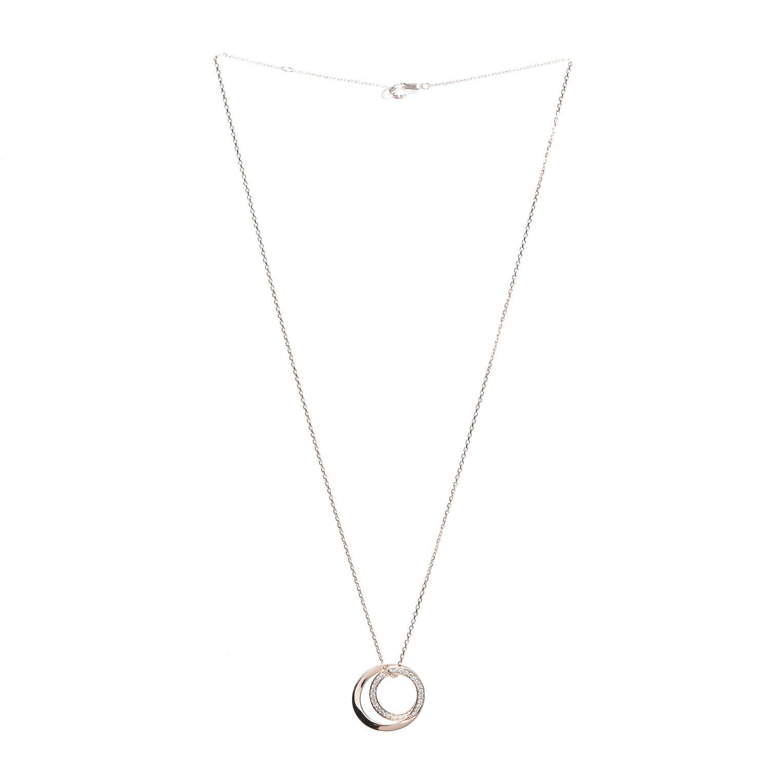 Cartier 18K Pink Gold Diamond Etincelle De Pendant Necklace 3 of 7