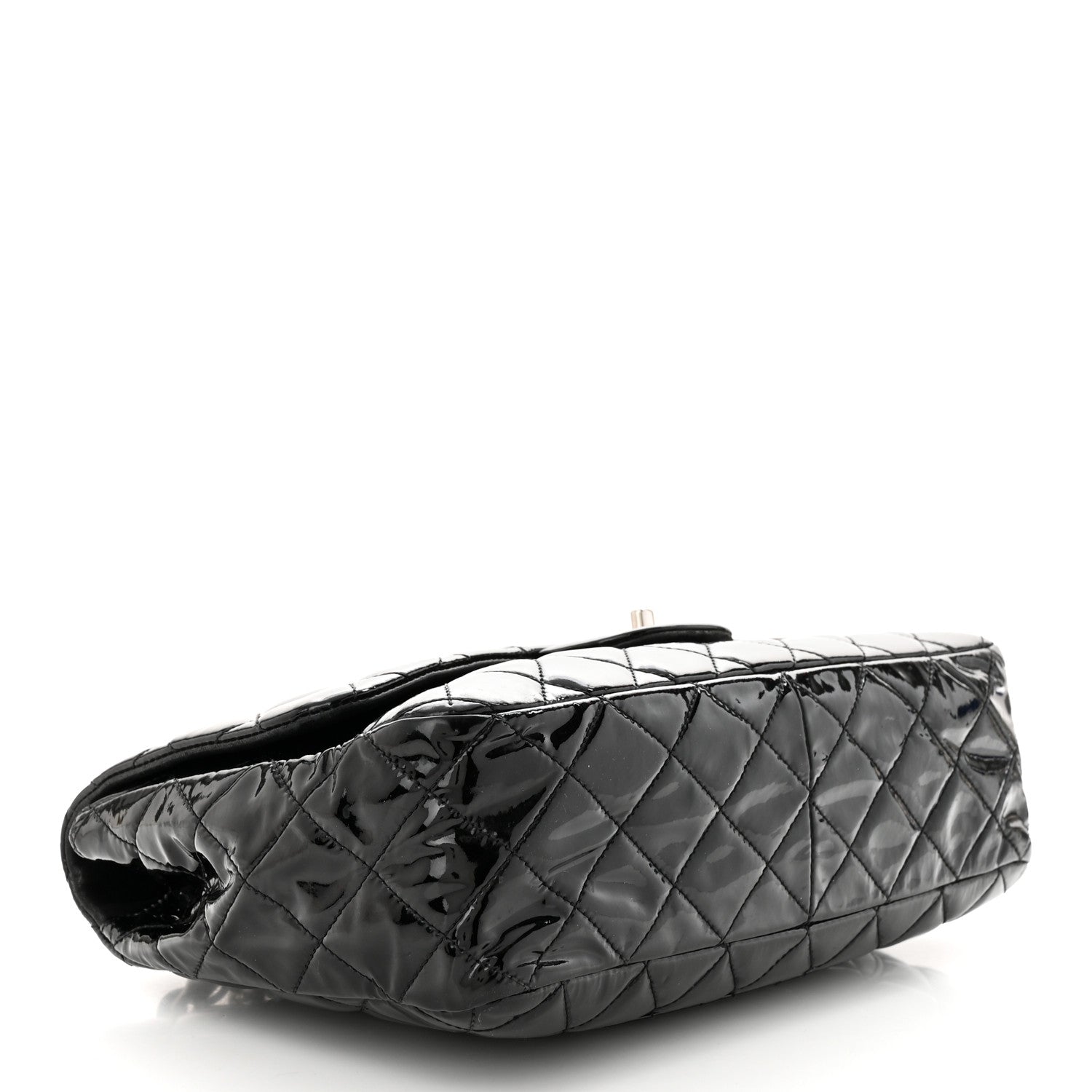 Chanel Patent Quilted Jumbo Single Flap Black 4 of 10
