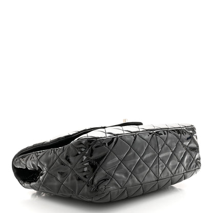 Chanel Patent Quilted Jumbo Single Flap Black 4 of 10