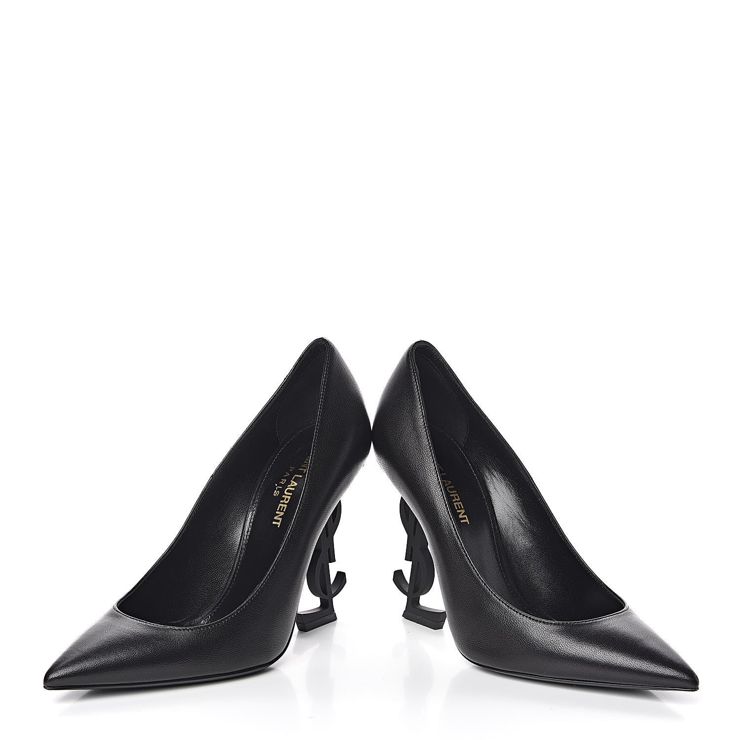 Saint Laurent Calfskin Opyum 100 Pumps 36 Black 10 of 11