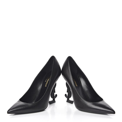 Saint Laurent Calfskin Opyum 100 Pumps 36 Black 10 of 11