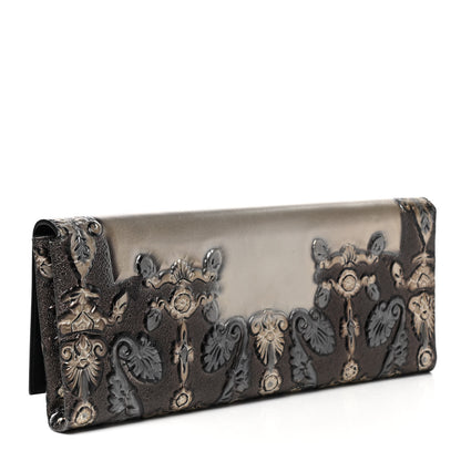 Balenciaga Metallic Calfskin Printed Clutch Multicolor 3 of 10