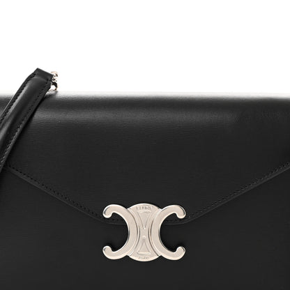 Celine Shiny Calfskin Triomphe Margo Wallet on Chain Black 8 of 11