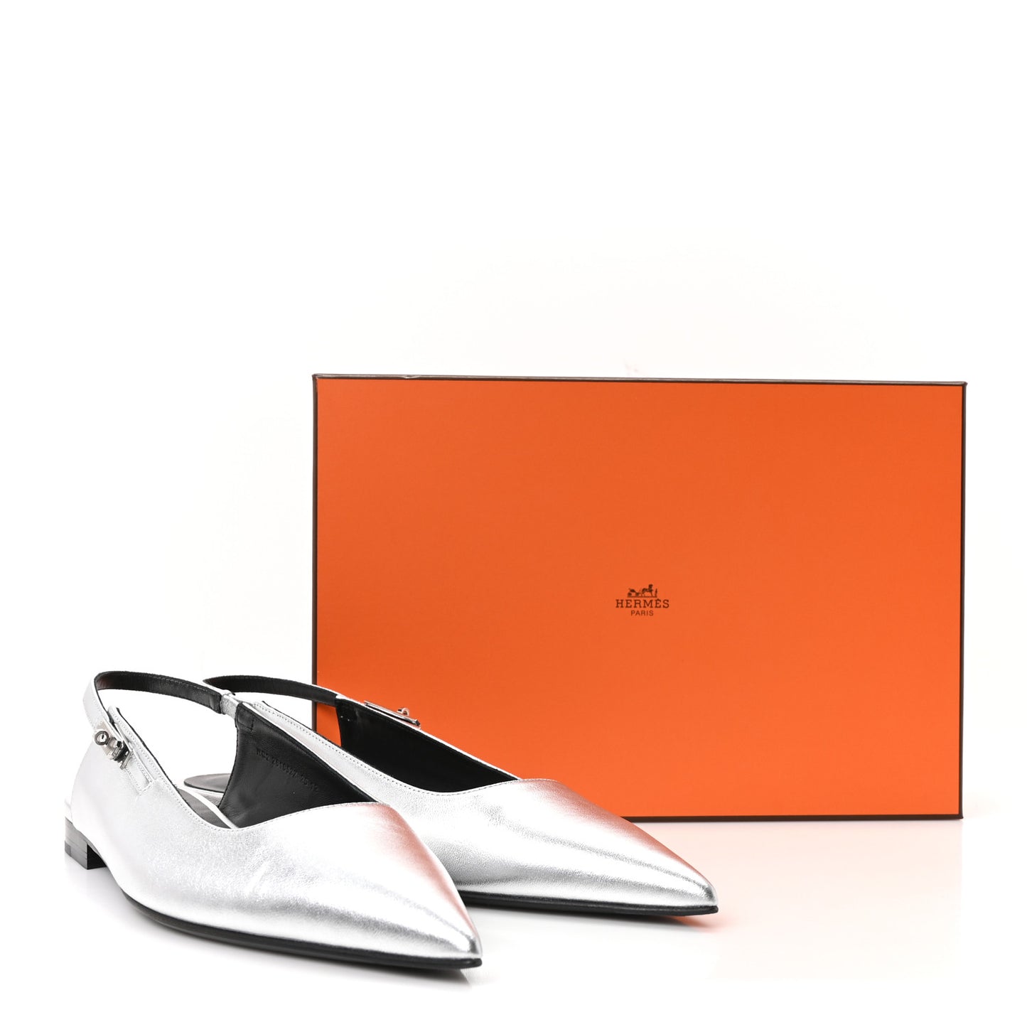 Nappa Lovely Slingback Flats 40 Gris Argent