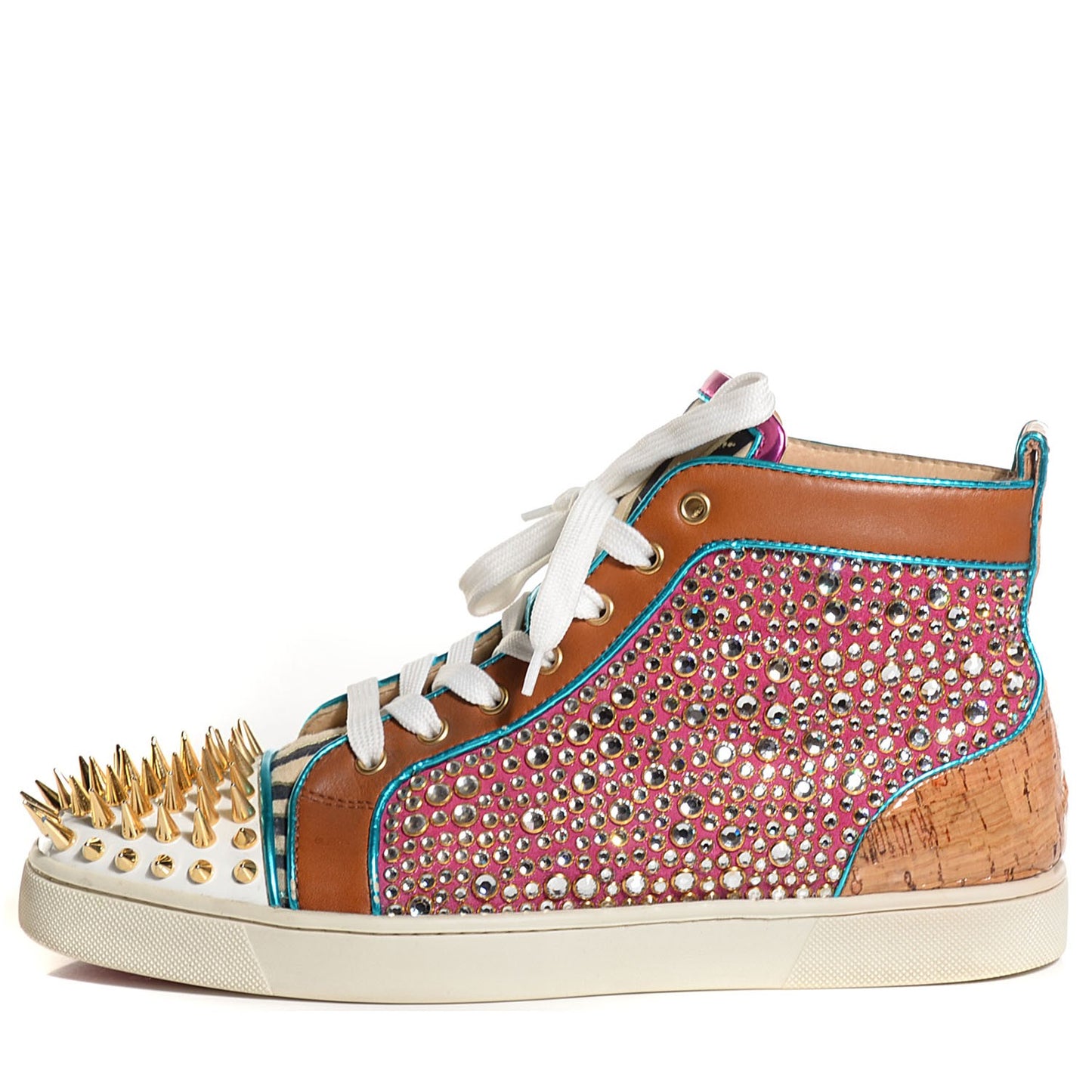 Pony Leopard Lux Strass Spikes No Limit Flat Mens Sneakers 43 Multicolor