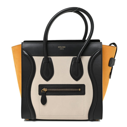 Celine Baby Grained Calfskin Nubuck Micro Tri-Color Luggage Desert 1 of 16